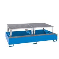 Steel sump tray for IBC/CTC tank containers