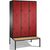 EVOLO cloakroom locker, double tier, with bench
