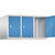 Altillo CLASSIC, 3 compartimentos, anchura de compartimento 300 mm, gris luminoso / azul luminoso.