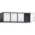 Altillo CLASSIC, 4 compartimentos, anchura de compartimento 400 mm, gris negruzco / blanco tráfico.