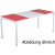 Schreibtisch HxBxT 75x140x80cm grau/rot