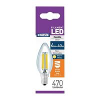 Status Filament LED Candle SES Light Bulb - Warm White - 4/40w Equivalent to 40W