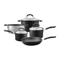 Circulon Total Hard Anodized 5 Piece Pan Set Black Anodised Aluminium Non Stick