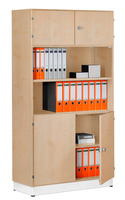 Kombi-Grund-Büroschrank, Büroschranksystem MODUFIX, HxBxT: 2225 x 1020 x 420 mm | BKK0315-AHAH
