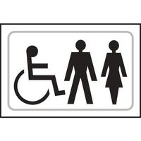 Disabled / ladies / gentlemen graphic sign