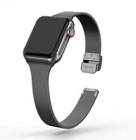 Mybandz Apple Watch 38/40/41mm Milánói fém óraszíj fekete (APW381581)