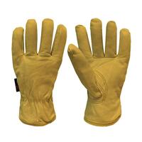 Gold Driver - Size 10 Gold Hide Leather Hide Drivers Glove (Pair)