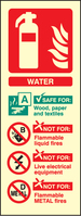 SPARTEX 31214S WATER EXTINGUISHER IDENTIFI(75X200MM)PHOTOESCENT RGD