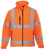 Kabát jól láthatósági Softshell 3 rétegű sárga XXL