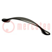 Holder; ZnAL; black chrome; H: 23mm; L: 126mm; W: 12.5mm; CAMAIO
