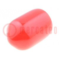 Cap; Body: red; Øint: 5.7mm; Mat: PVC Soft; L: 8mm; Wall thick: 1mm