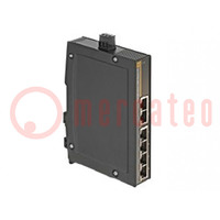 Switch Ethernet; unmanaged; Number of ports: 6; 9÷60VDC; RJ45