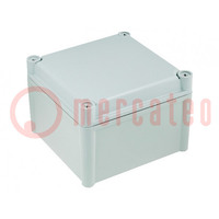 Enclosure: multipurpose; X: 188mm; Y: 188mm; Z: 130mm; SOLID; grey