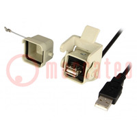 Adapter cable; USB 2.0; USB A socket,USB A plug; 1.8m; 1310; IP65