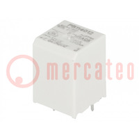 Relay: electromagnetic; SPDT; Ucoil: 12VDC; 10A; 10A/250VAC; PCB