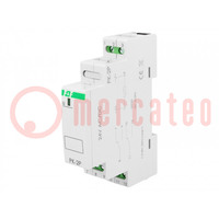 Relay: installation; impulse,monostable; DPDT; Ucoil: 24VAC,24VDC