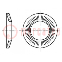 Rondella; conica; M12; D=27mm; h=3,1mm; acciaio inox A2; BN 2332