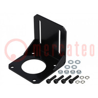 Bracket; black; bracket,mounting screws; NEMA 23; 1pcs.