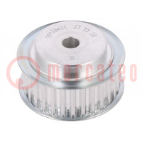 Belt pulley; T5; W: 16mm; whell width: 27mm; Ø: 46.95mm; aluminium