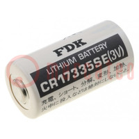 Battery: lithium; 3V; 2/3A,2/3R23; 1800mAh; non-rechargeable