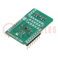 Click board; basetta prototipo; Comp: BH1721FVC; sensore di luce