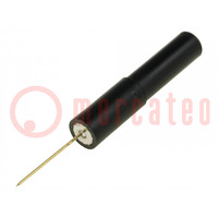 Probe tip; 1A; black; Tip diameter: 0.6mm; Socket size: 4mm; 60VDC