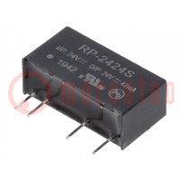 Converter: DC/DC; 1W; Uin: 21.6÷26.4V; Uout: 24VDC; Iout: 42mA; SIP7
