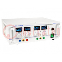 Power supply: laboratory; AC/DC,adjustable,multi-channel; 0÷6A