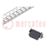 Csatlakozók: lemez-lemez; anya; PIN: 12; 1,27mm; -55÷125°C; UL94V-0