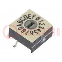 Encoding switch; HEX/BCD; Pos: 16; SMD; Rcont max: 100mΩ; P60