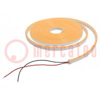 NEON LED tape; gold; 2835; 12V; LED/m: 120; 6mm; IP65; 8W/m; Thk: 12mm