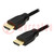 Kabel; HDMI 1.4; HDMI Stecker,beiderseitig; PVC; L: 0,2m; schwarz