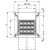SCHROFF 19''- / Gestell- Fachboden ausziehbar, verkürzt um 100 mm - 19"FA AUS 2HE C=500 RED 7021