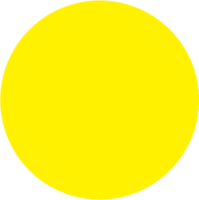 Folienetiketten - Gelb, 5 cm, Polyethylen, Selbstklebend, Für außen und innen