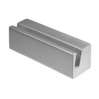 Tischaufsteller für Namensschild CLEAR, Aluminium, Maße: 8,0 x 2,5 x 2,5 cm