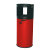 Ascher Standascher Abfallbehälter TKG Kombi Abfallsammler, Florenz, 25 ltr., weiß, rot,grau, schwarz Version: 2 - rot