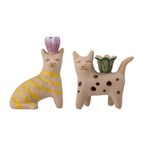 BLOOMINGVILLE - SET OF 2 - MAMIE CAT CANDLESTICK (82058194)