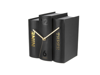 Karlsson Table Clock Book Black