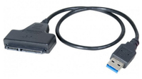 Uniformatic 86308 câble SATA SATA 7-pin + 15-pin USB Type A Noir