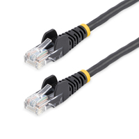 StarTech.com 50 ft Black Snagless Category 5e (350 MHz) UTP Patch Cable networking cable 15.24 m