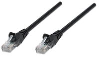 Intellinet Network Patch Cable, Cat6A, 0.25m, Black, Copper, S/FTP, LSOH / LSZH, PVC, RJ45, Gold Plated Contacts, Snagless, Booted, Lifetime Warranty, Polybag