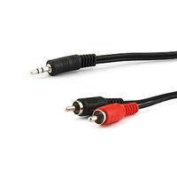 e+p B 113/2 LOSE Audio-Kabel 2,5 m 2 x 3.5mm 2 x RCA Schwarz