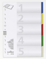 Durable Indexes with Printed and 5 Coloured Tabs