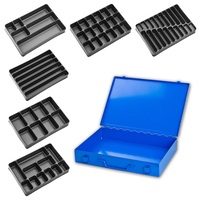 ADB 88605 Boîte de rangement Rectangulaire Acier, Plastique Bleu