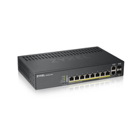 Zyxel GS1920-8HPv2 Vezérelt L2/L3/L4 Gigabit Ethernet (10/100/1000) Ethernet-áramellátás (PoE) támogatása Fekete