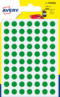 Avery PSA08V etiket Cirkel Permanent Groen 490 stuk(s)
