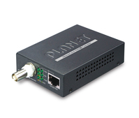 PLANET 1-port 10/100/1000T Ethernet network media converter 300 Mbit/s Black