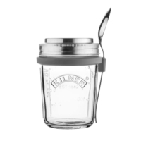 Kilner Frühstücksglas mit Löffel und Rezeptbuch