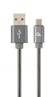 Cablexpert CC-USB2S-AMMBM-2M-BG kabel USB USB 2.0 USB A Micro-USB B Szary