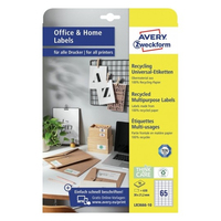 Avery LR3666-10 étiquette auto-collante Rectangle Permanent Blanc 650 pièce(s)